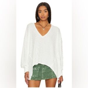 We The Free White V-Neck Top